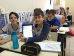 Os alunos do oitavo ano amam usar o Tecno Move