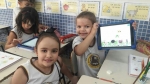 Trabalhando os animais em Inglês com os alunos do 1°ano azul.